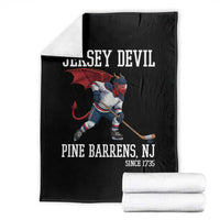 Pine Barrens New Jersey Devil Throw Blanket Gothic Horror Ice Hockey Gift - Wonder Print Shop