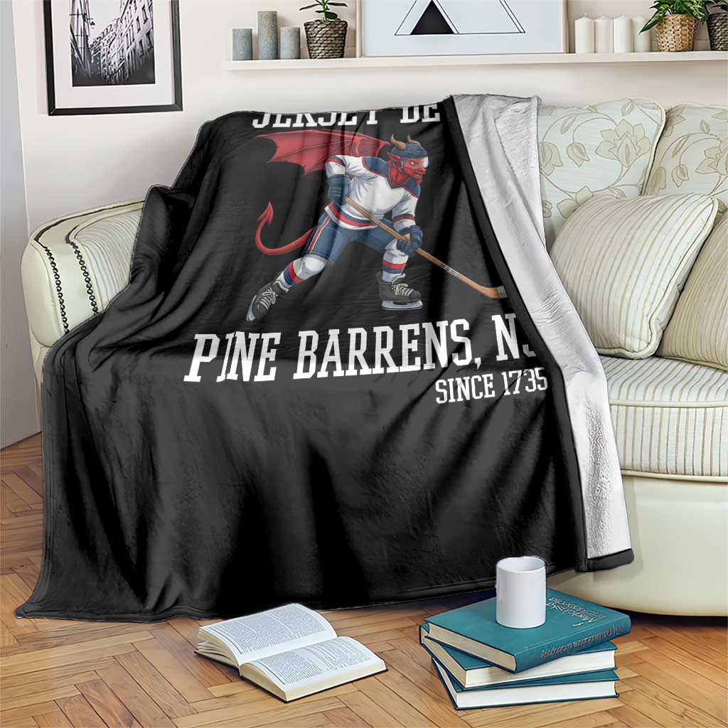 Pine Barrens New Jersey Devil Throw Blanket Gothic Horror Ice Hockey Gift - Wonder Print Shop