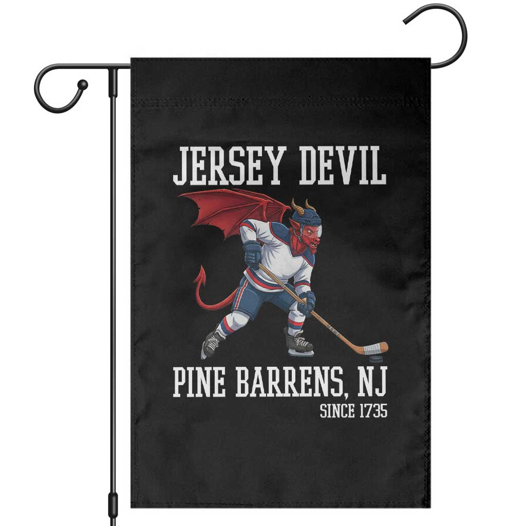 Pine Barrens New Jersey Devil Garden Flag Gothic Horror Ice Hockey Gift - Wonder Print Shop