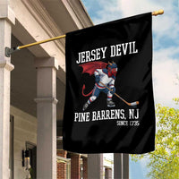 Pine Barrens New Jersey Devil Garden Flag Gothic Horror Ice Hockey Gift - Wonder Print Shop