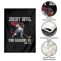 Pine Barrens New Jersey Devil Garden Flag Gothic Horror Ice Hockey Gift - Wonder Print Shop