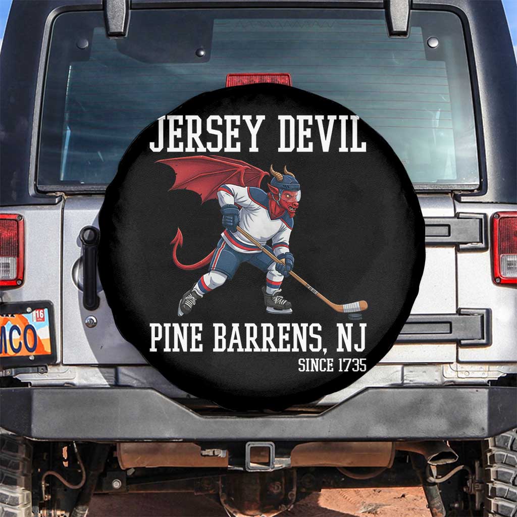 Pine Barrens New Jersey Devil Spare Tire Cover Gothic Horror Ice Hockey Gift - Wonder Print Shop