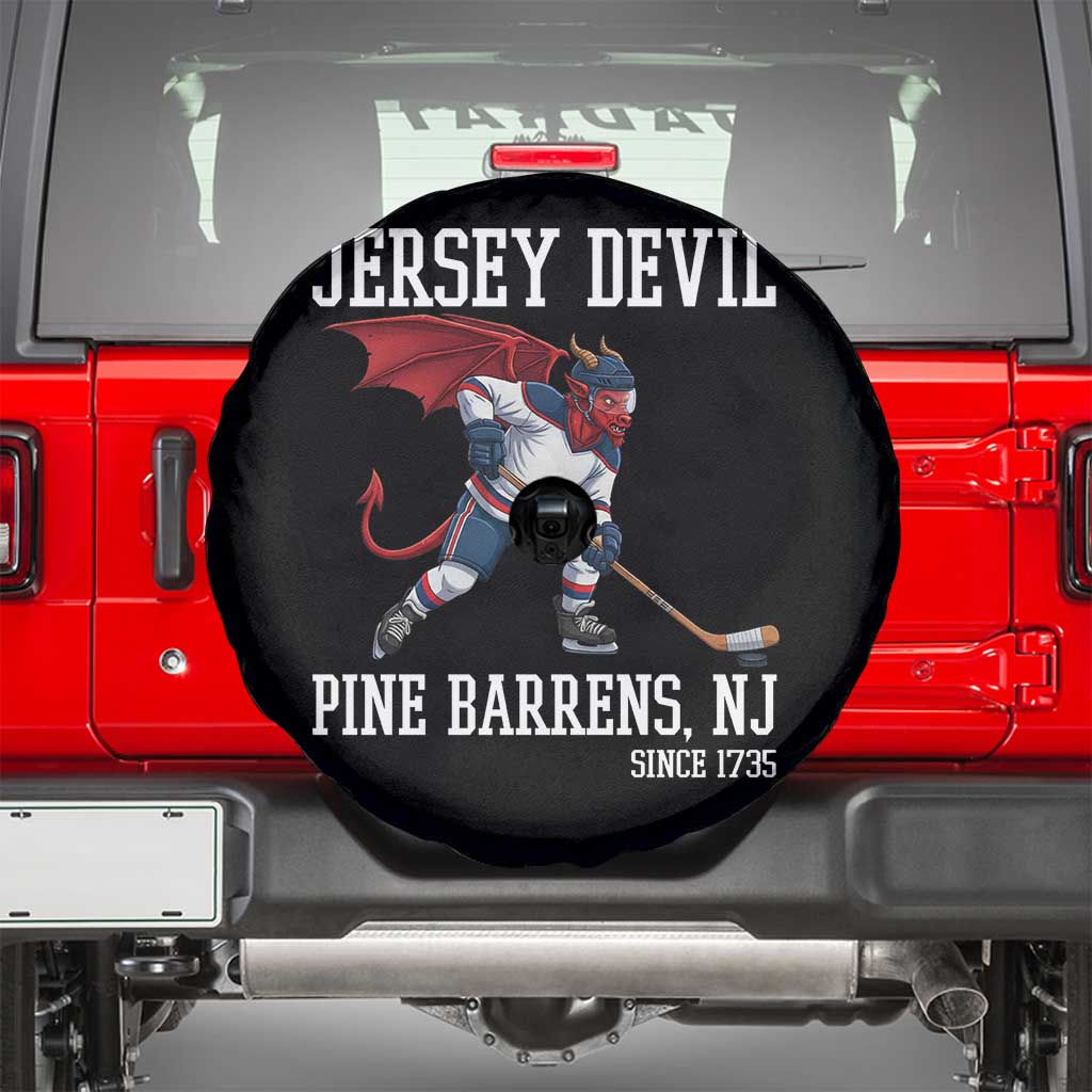 Pine Barrens New Jersey Devil Spare Tire Cover Gothic Horror Ice Hockey Gift - Wonder Print Shop