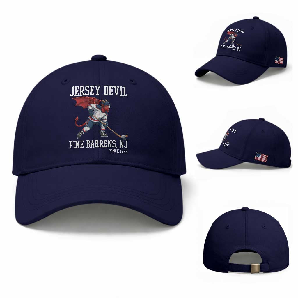 Pine Barrens New Jersey Devil Baseball Cap Gothic Horror Ice Hockey Gift
