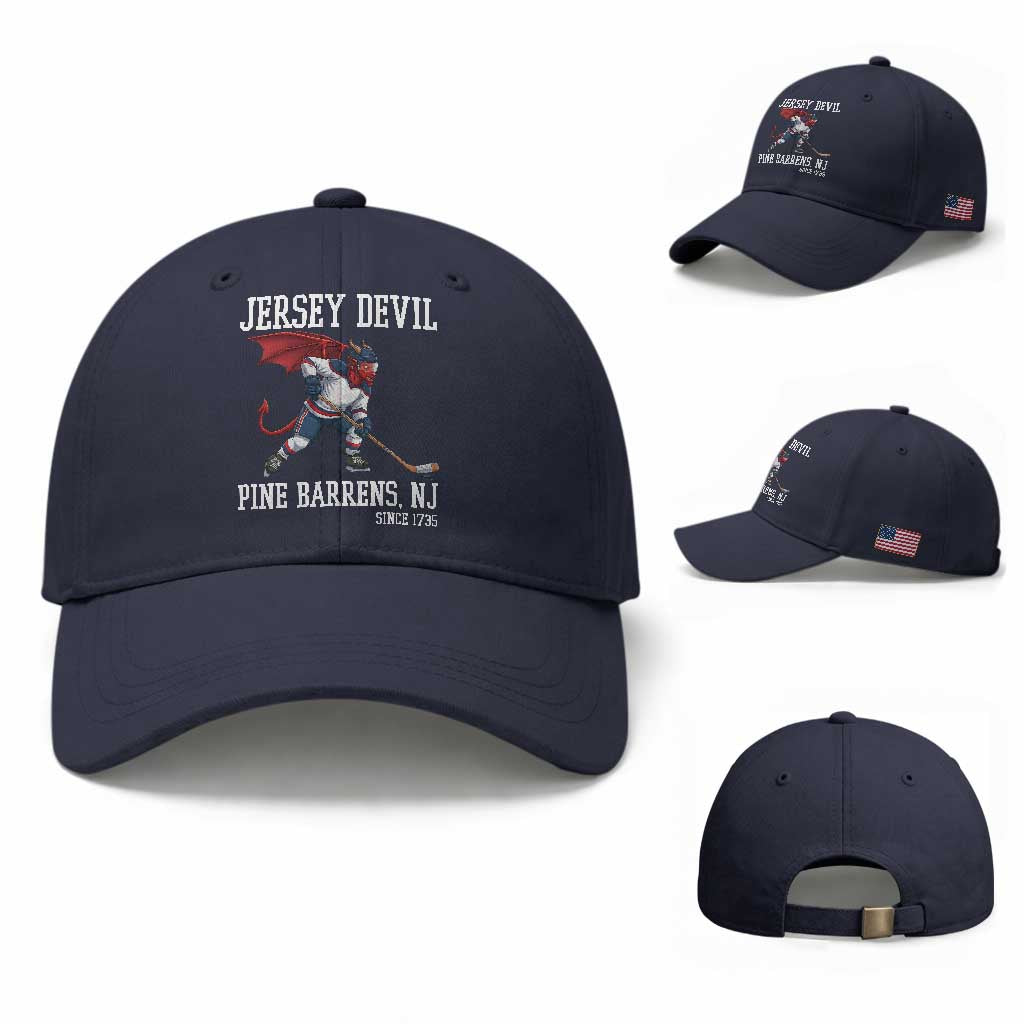 Pine Barrens New Jersey Devil Baseball Cap Gothic Horror Ice Hockey Gift