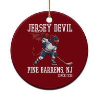 Pine Barrens New Jersey Devil Ceramic Ornament Gothic Horror Ice Hockey Gift - Wonder Print Shop
