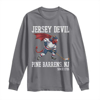Pine Barrens New Jersey Devil Long Sleeve Shirt Gothic Horror Ice Hockey Gift - Wonder Print Shop