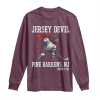 Pine Barrens New Jersey Devil Long Sleeve Shirt Gothic Horror Ice Hockey Gift - Wonder Print Shop