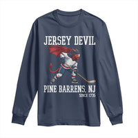 Pine Barrens New Jersey Devil Long Sleeve Shirt Gothic Horror Ice Hockey Gift - Wonder Print Shop