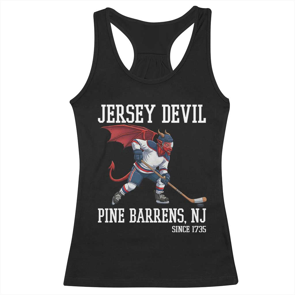 Pine Barrens New Jersey Devil Racerback Tank Top Gothic Horror Ice Hockey Gift - Wonder Print Shop