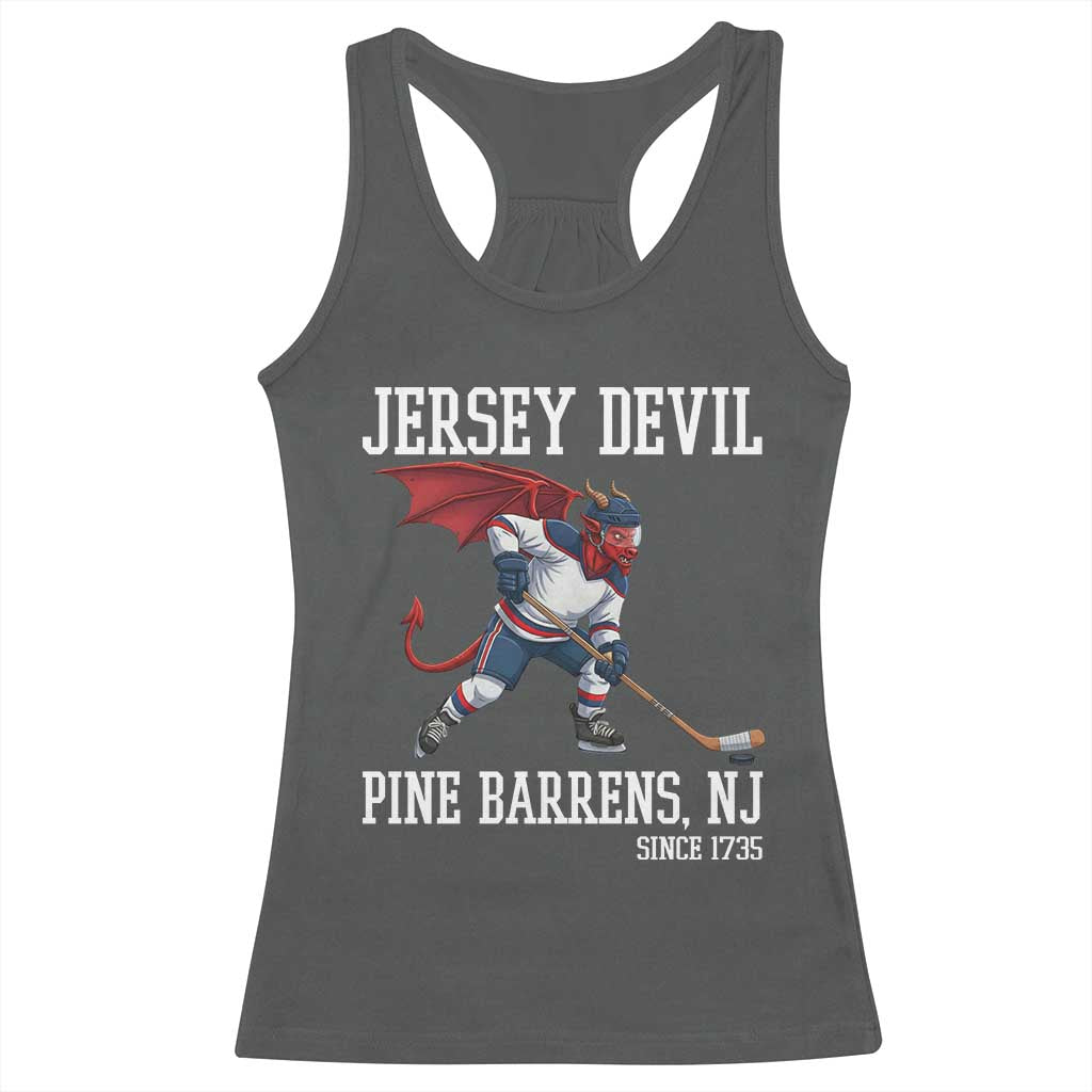 Pine Barrens New Jersey Devil Racerback Tank Top Gothic Horror Ice Hockey Gift - Wonder Print Shop
