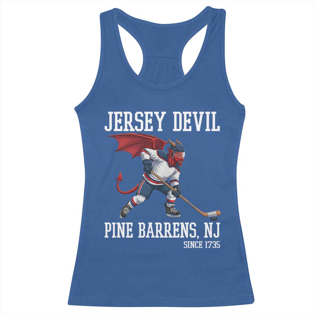 Pine Barrens New Jersey Devil Racerback Tank Top Gothic Horror Ice Hockey Gift - Wonder Print Shop
