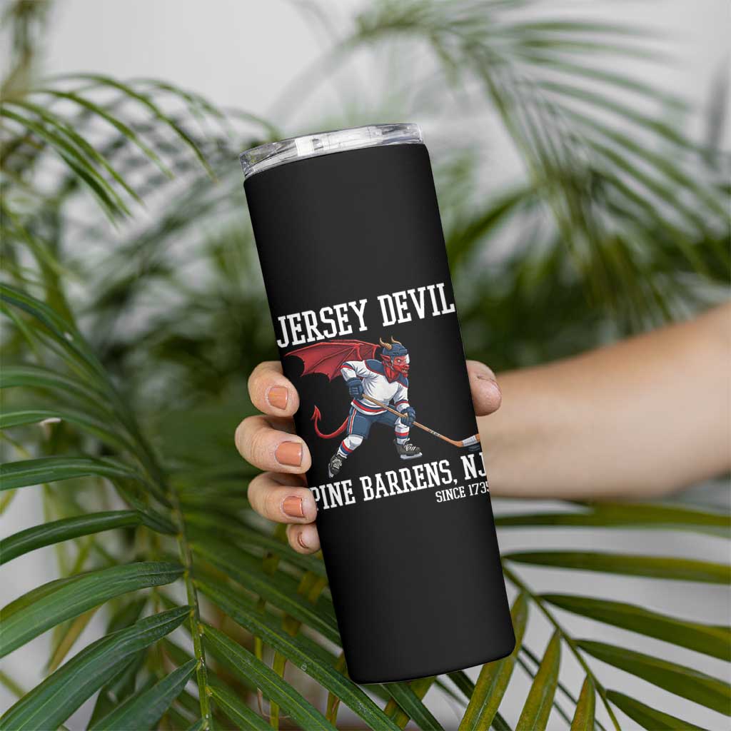 Pine Barrens New Jersey Devil Skinny Tumbler Gothic Horror Ice Hockey Gift - Wonder Print Shop