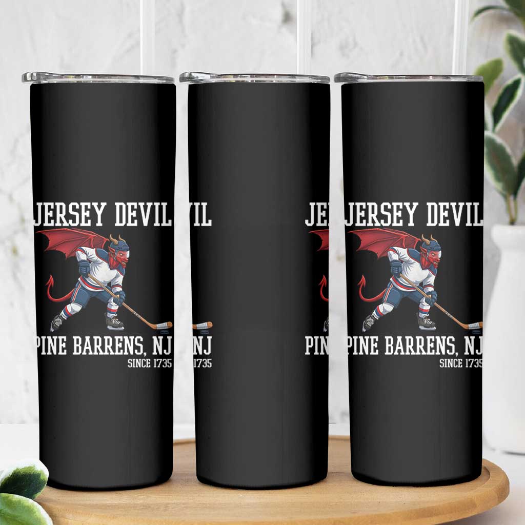 Pine Barrens New Jersey Devil Skinny Tumbler Gothic Horror Ice Hockey Gift - Wonder Print Shop