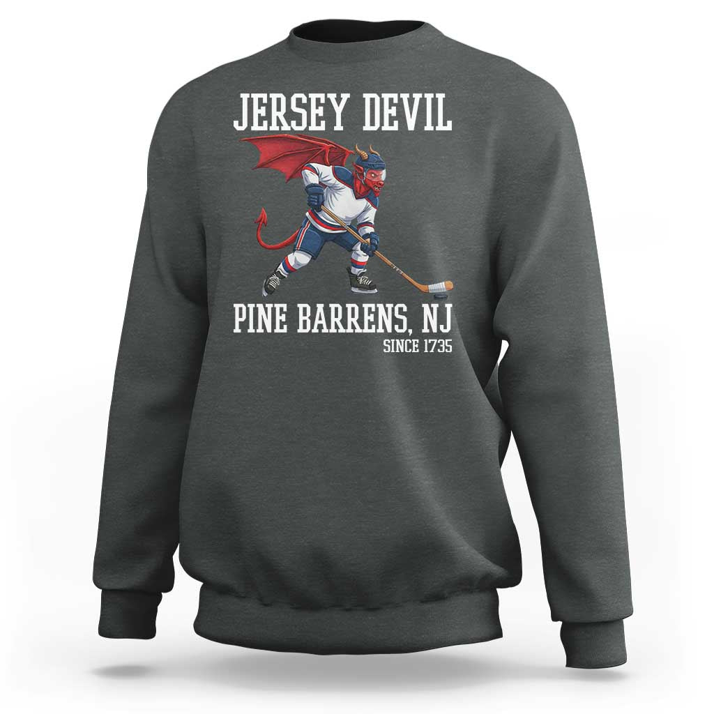 Pine Barrens New Jersey Devil Sweatshirt Gothic Horror Ice Hockey Gift - Wonder Print Shop