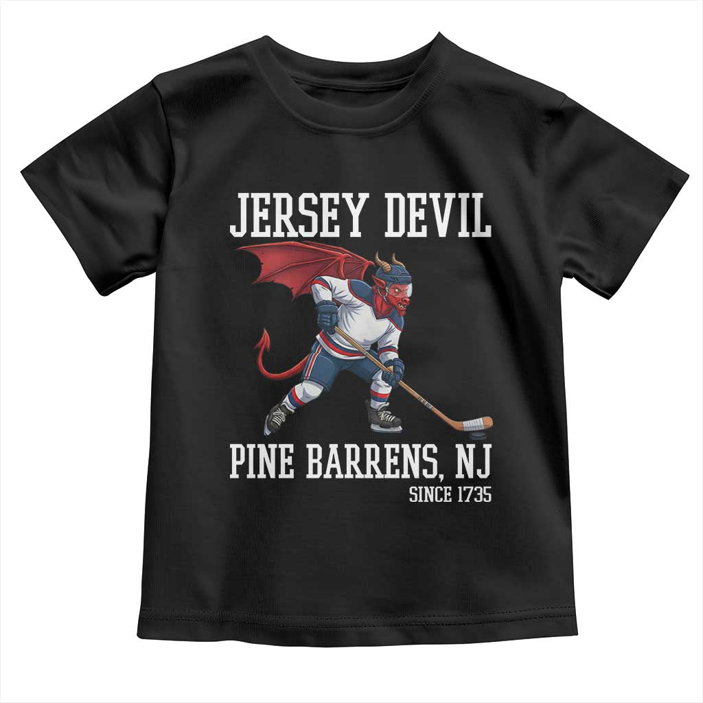 Pine Barrens New Jersey Devil Toddler T Shirt Gothic Horror Ice Hockey Gift - Wonder Print Shop