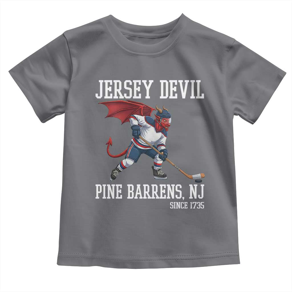 Pine Barrens New Jersey Devil Toddler T Shirt Gothic Horror Ice Hockey Gift - Wonder Print Shop