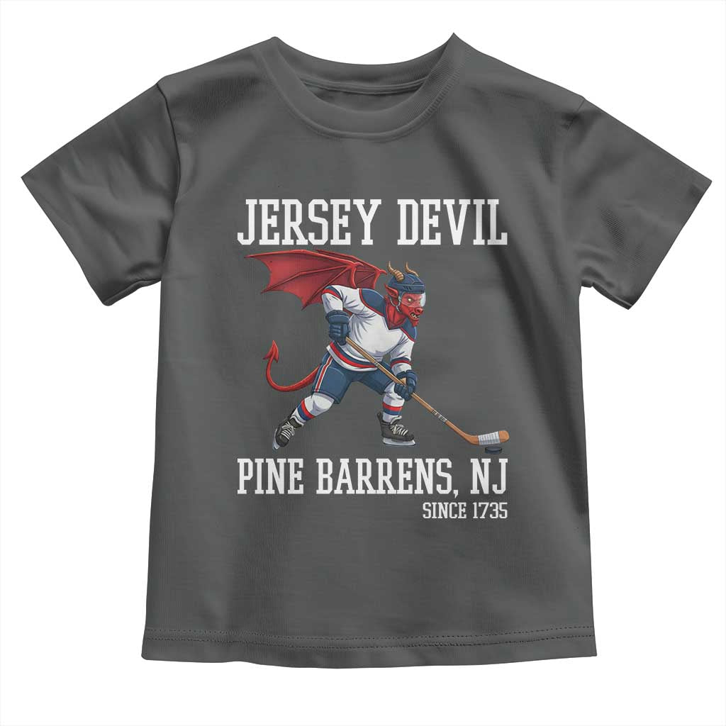 Pine Barrens New Jersey Devil Toddler T Shirt Gothic Horror Ice Hockey Gift - Wonder Print Shop