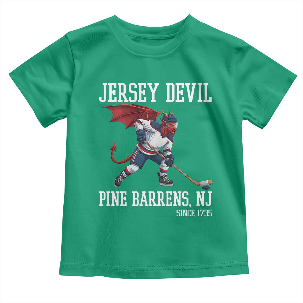 Pine Barrens New Jersey Devil Toddler T Shirt Gothic Horror Ice Hockey Gift - Wonder Print Shop