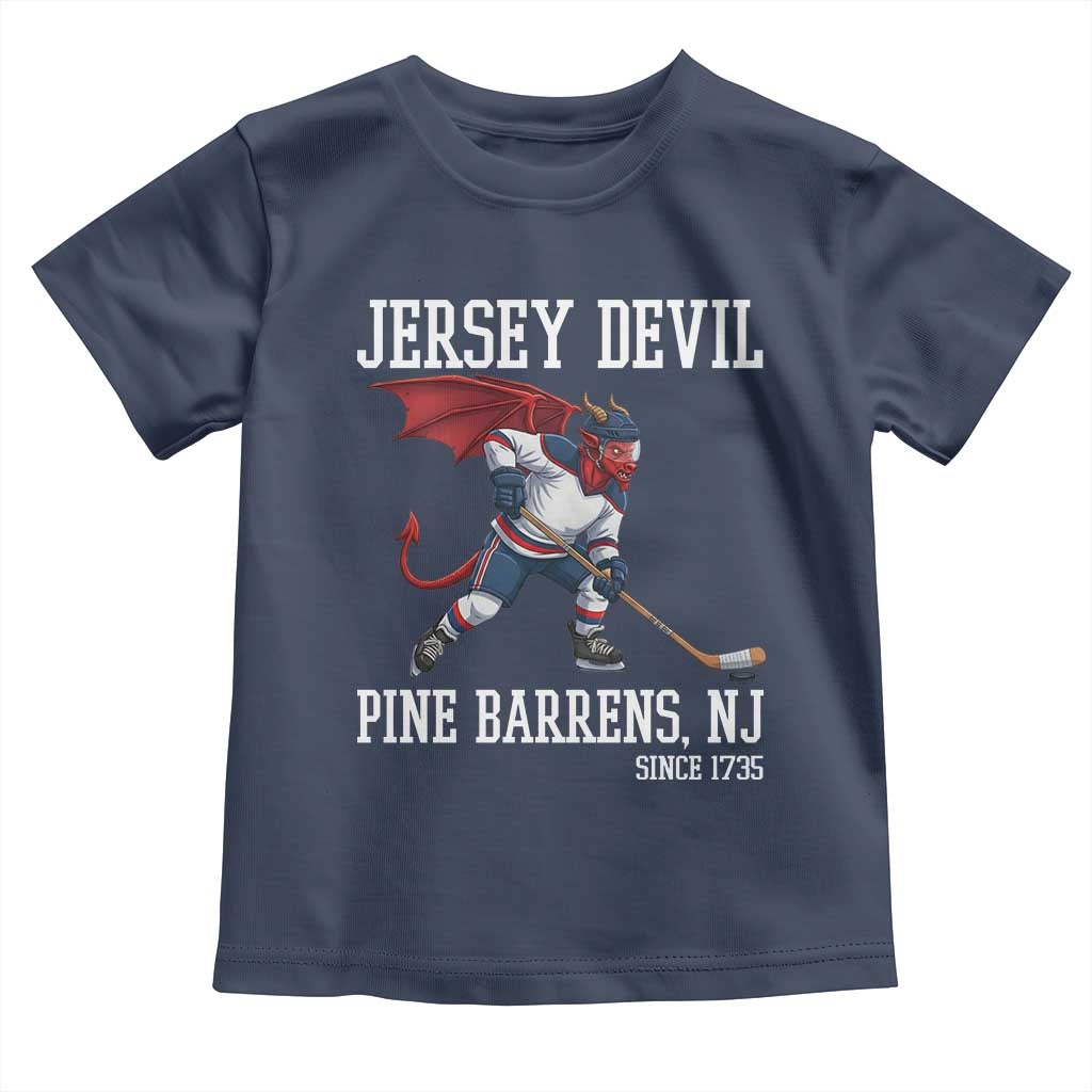 Pine Barrens New Jersey Devil Toddler T Shirt Gothic Horror Ice Hockey Gift - Wonder Print Shop
