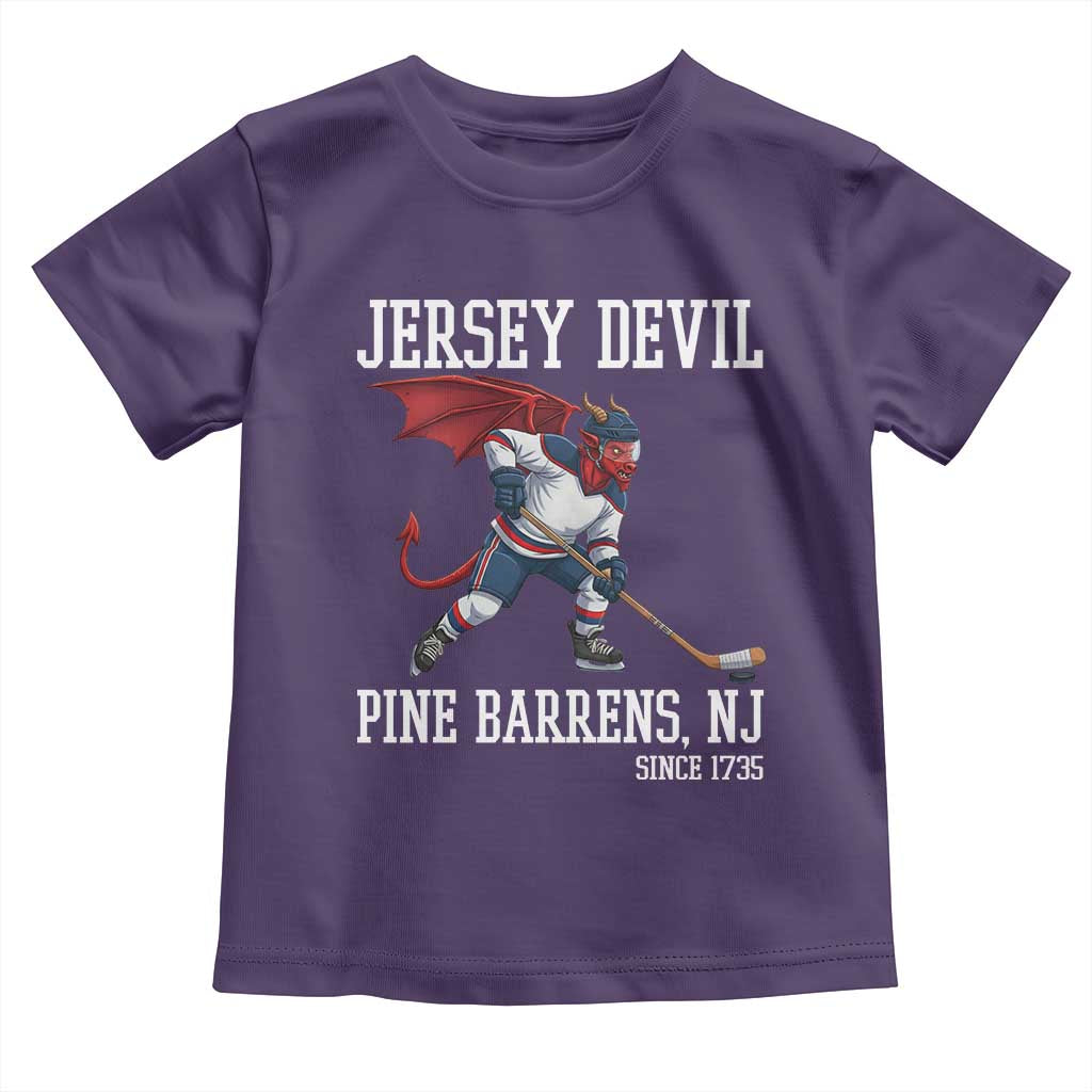 Pine Barrens New Jersey Devil Toddler T Shirt Gothic Horror Ice Hockey Gift - Wonder Print Shop
