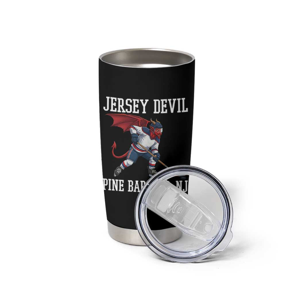 Pine Barrens New Jersey Devil Tumbler Cup Gothic Horror Ice Hockey Gift - Wonder Print Shop
