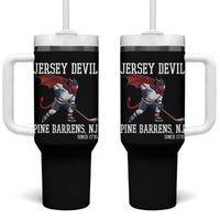 Pine Barrens New Jersey Devil Tumbler With Handle Gothic Horror Ice Hockey Gift - Wonder Print Shop