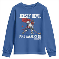 Pine Barrens New Jersey Devil Youth Sweatshirt Gothic Horror Ice Hockey Gift - Wonder Print Shop