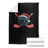 Christmas Ice Hockey Helmet Santa Throw Blanket Funny Xmas Gift - Wonder Print Shop