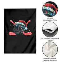 Christmas Ice Hockey Helmet Santa Garden Flag Funny Xmas Gift - Wonder Print Shop