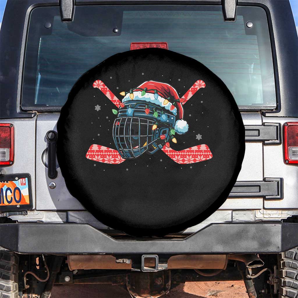 Christmas Ice Hockey Helmet Santa Spare Tire Cover Funny Xmas Gift - Wonder Print Shop