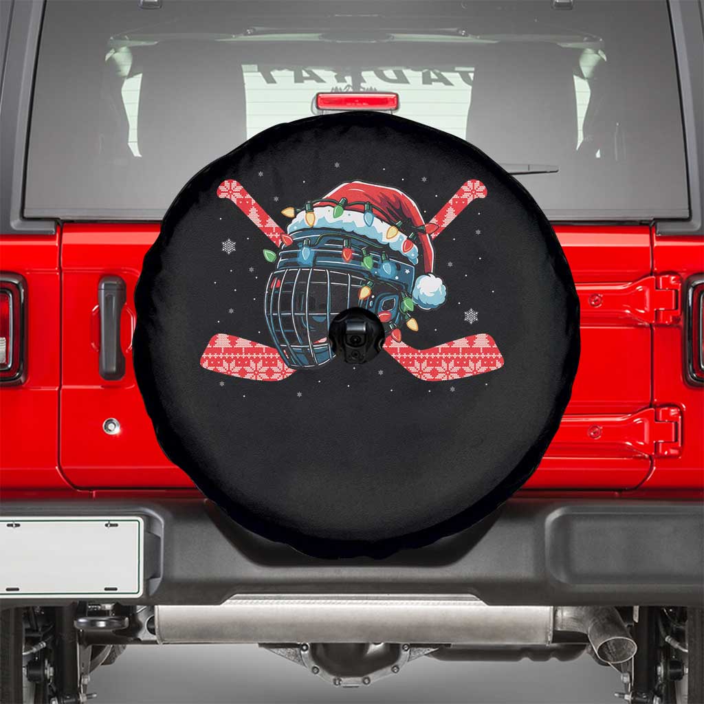Christmas Ice Hockey Helmet Santa Spare Tire Cover Funny Xmas Gift - Wonder Print Shop
