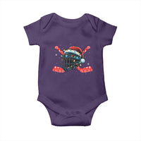Christmas Ice Hockey Helmet Santa Baby Onesie Funny Xmas Gift - Wonder Print Shop