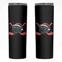 Christmas Ice Hockey Helmet Santa Skinny Tumbler Funny Xmas Gift - Wonder Print Shop