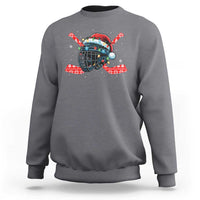Christmas Ice Hockey Helmet Santa Sweatshirt Funny Xmas Gift - Wonder Print Shop
