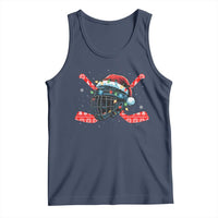 Christmas Ice Hockey Helmet Santa Tank Top Funny Xmas Gift - Wonder Print Shop