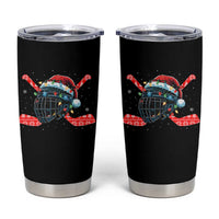 Christmas Ice Hockey Helmet Santa Tumbler Cup Funny Xmas Gift - Wonder Print Shop