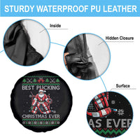 Best Pucking Christmas Ever Spare Tire Cover Santa Hockey Goalie Ugly Sweater Gift - Wonder Print Shop