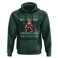 Best Pucking Christmas Ever Hoodie Santa Hockey Goalie Ugly Sweater Gift - Wonder Print Shop