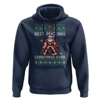 Best Pucking Christmas Ever Hoodie Santa Hockey Goalie Ugly Sweater Gift - Wonder Print Shop