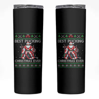 Best Pucking Christmas Ever Skinny Tumbler Santa Hockey Goalie Ugly Sweater Gift - Wonder Print Shop