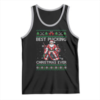 Best Pucking Christmas Ever Tank Top Santa Hockey Goalie Ugly Sweater Gift - Wonder Print Shop