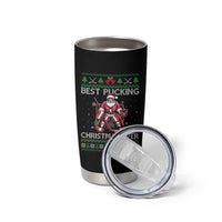 Best Pucking Christmas Ever Tumbler Cup Santa Hockey Goalie Ugly Sweater Gift - Wonder Print Shop