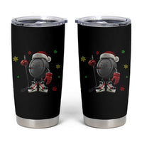 Funny Ice Hockey Holiday Gift Tumbler Cup Cute Puck Wearing Santa Hat - Wonder Print Shop
