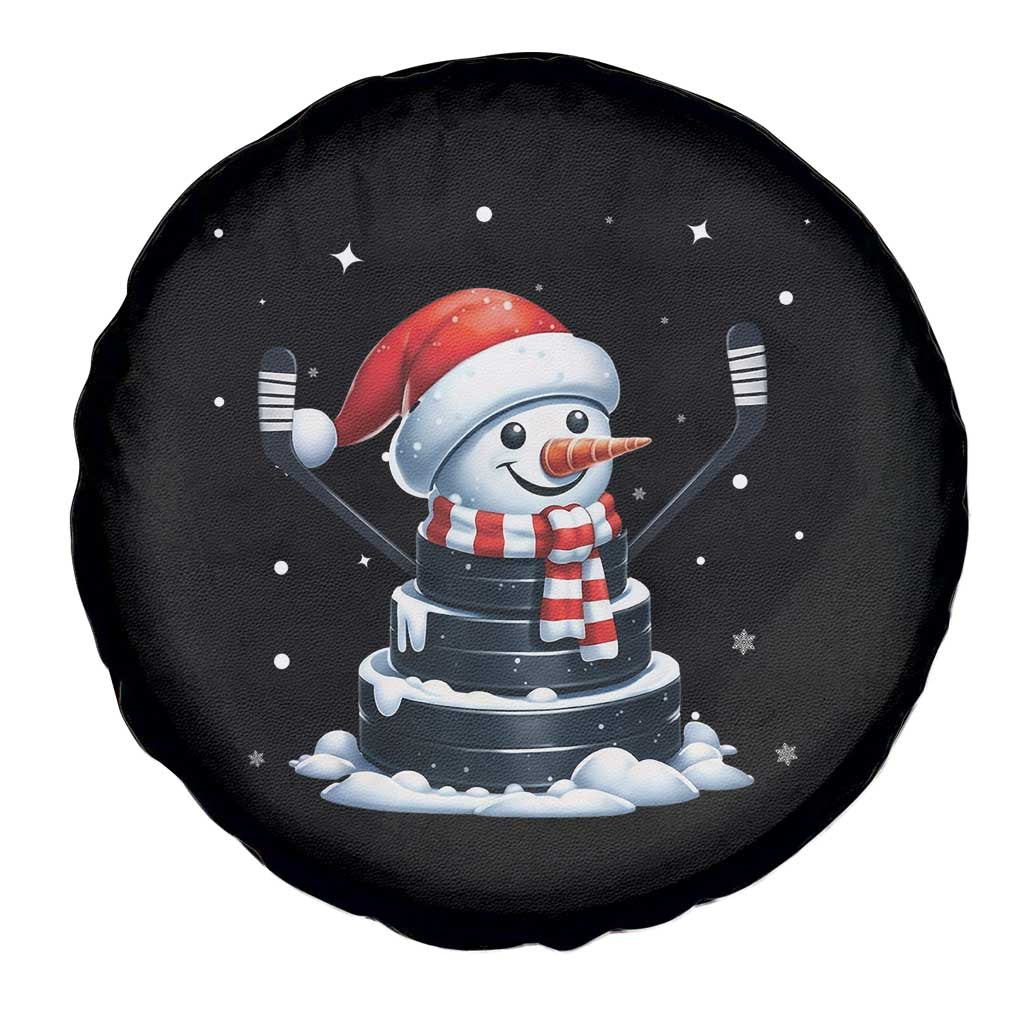 Hockey Puck Snowman Spare Tire Cover Funny Holiday Christmas Gift - Wonder Print Shop
