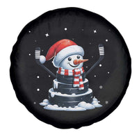 Hockey Puck Snowman Spare Tire Cover Funny Holiday Christmas Gift - Wonder Print Shop