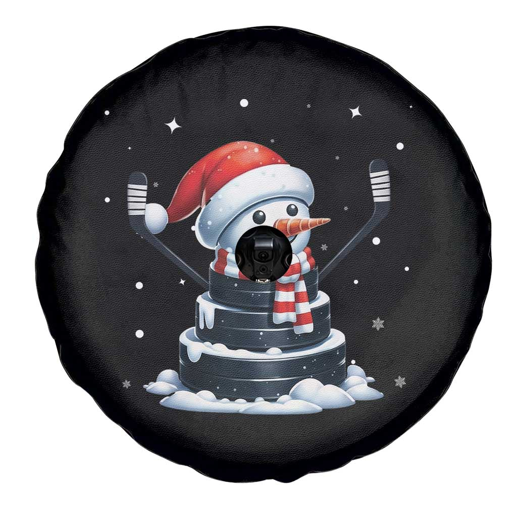 Hockey Puck Snowman Spare Tire Cover Funny Holiday Christmas Gift - Wonder Print Shop