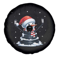 Hockey Puck Snowman Spare Tire Cover Funny Holiday Christmas Gift - Wonder Print Shop