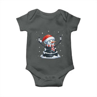 Hockey Puck Snowman Baby Onesie Funny Holiday Christmas Gift - Wonder Print Shop