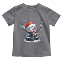 Hockey Puck Snowman Toddler T Shirt Funny Holiday Christmas Gift - Wonder Print Shop
